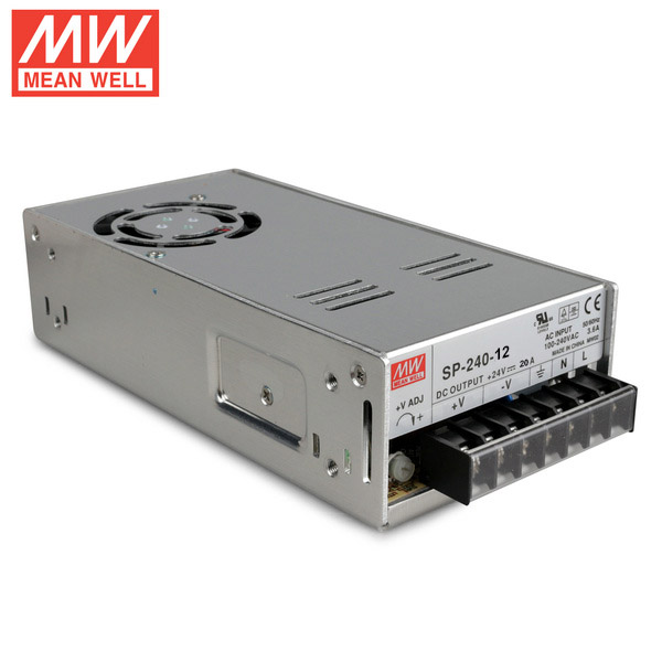 Mean Well RSP-240-12 DC12V 240Watt 20A UL Certification AC110-220 Volt Switching Power Supply For LED Strip Lights Lighting